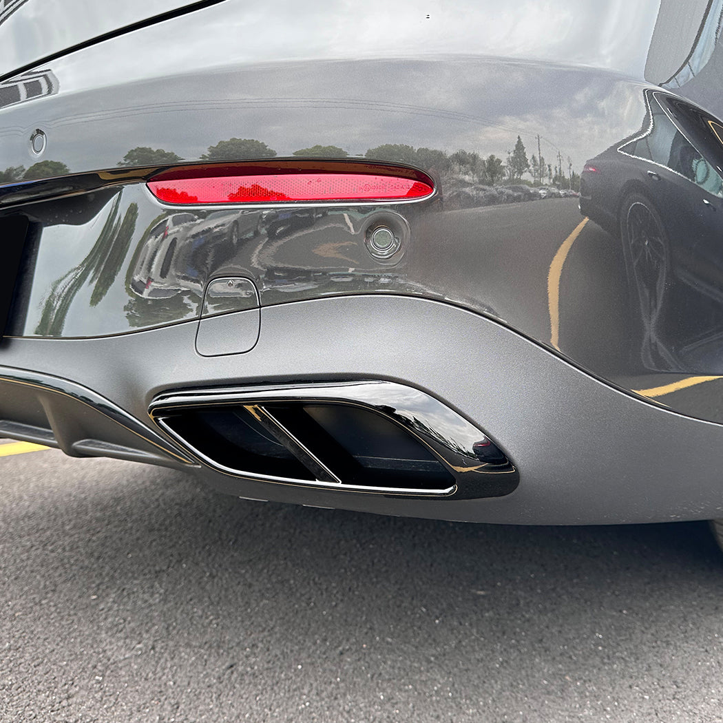 Gloss Black Exhaust Tips Trims for Mercedes Benz C236 GLE 24-Present