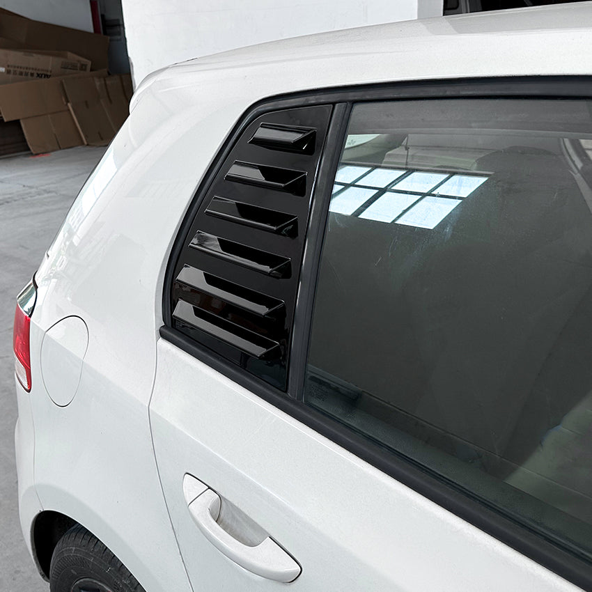 Gloss Black Window Louver Vents for VW Golf MK6 08-12