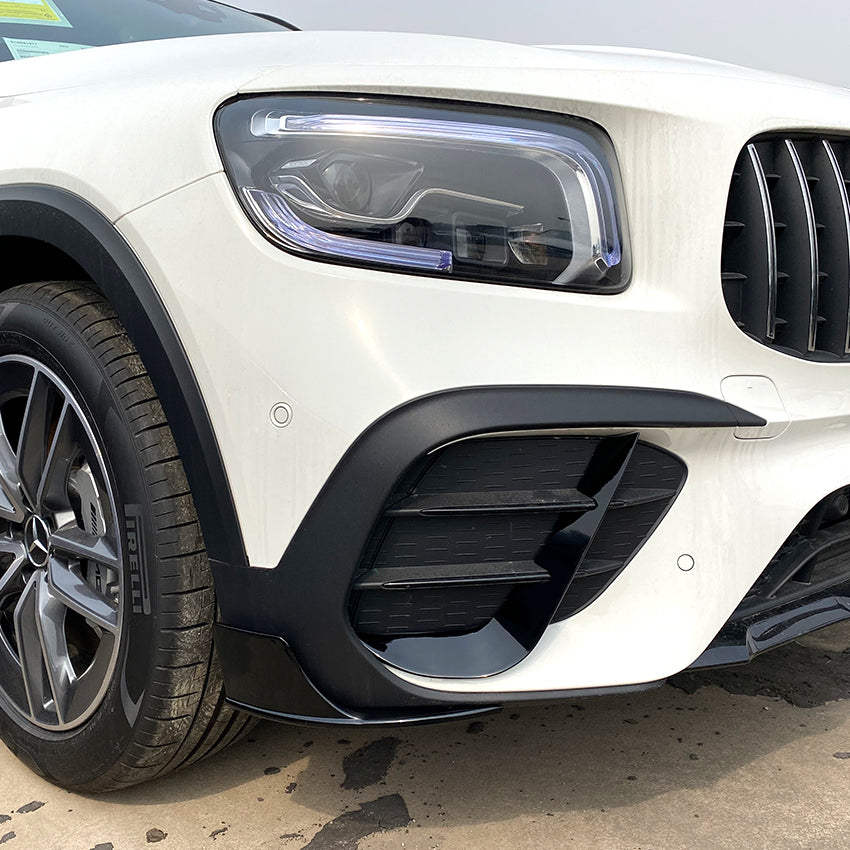 Gloss Black Front Bumper Trims for Mercedes Benz X247 GLB AMG 19-23