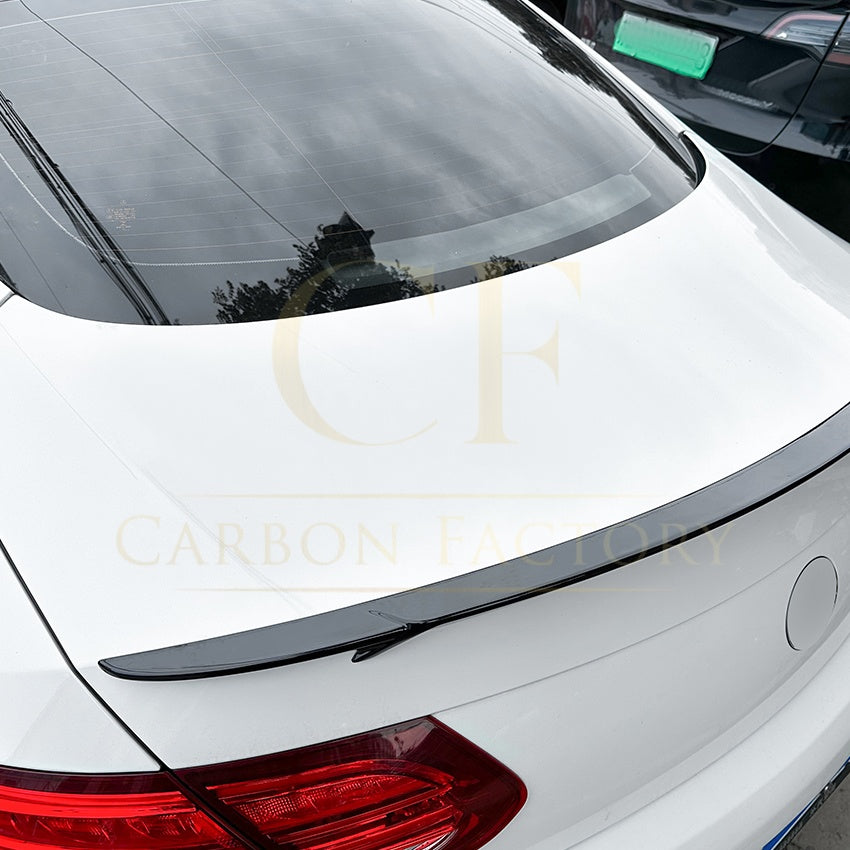 Brabus Style Gloss Black Boot Spoiler for Mercedes Benz W205 C Class Coupe 15-21 - Carbon Factory