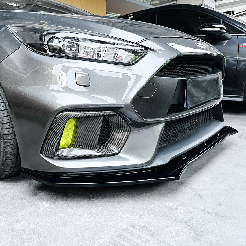 Gloss Black Front Splitter for Ford Focus RS C346 MK3.5 15-18