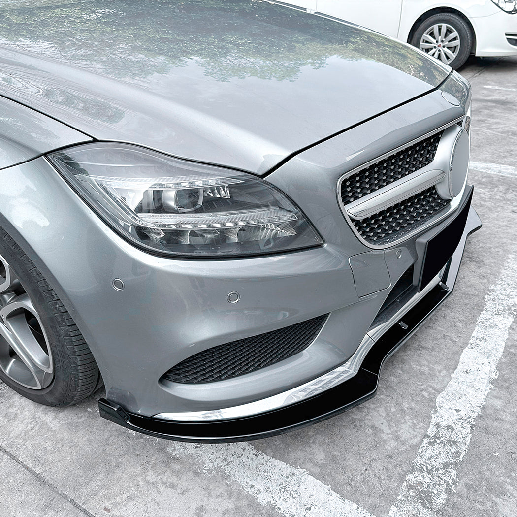 A Style Gloss Black Front Splitter for Mercedes Benz C218 CLS 15-18