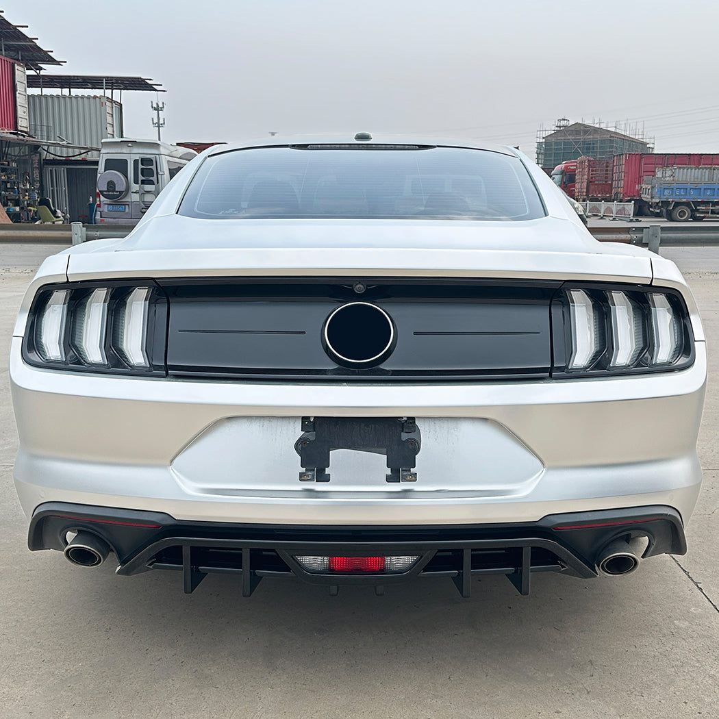Gloss Black Rear Diffuser for Ford Mustang S550 MK6.5 18-23