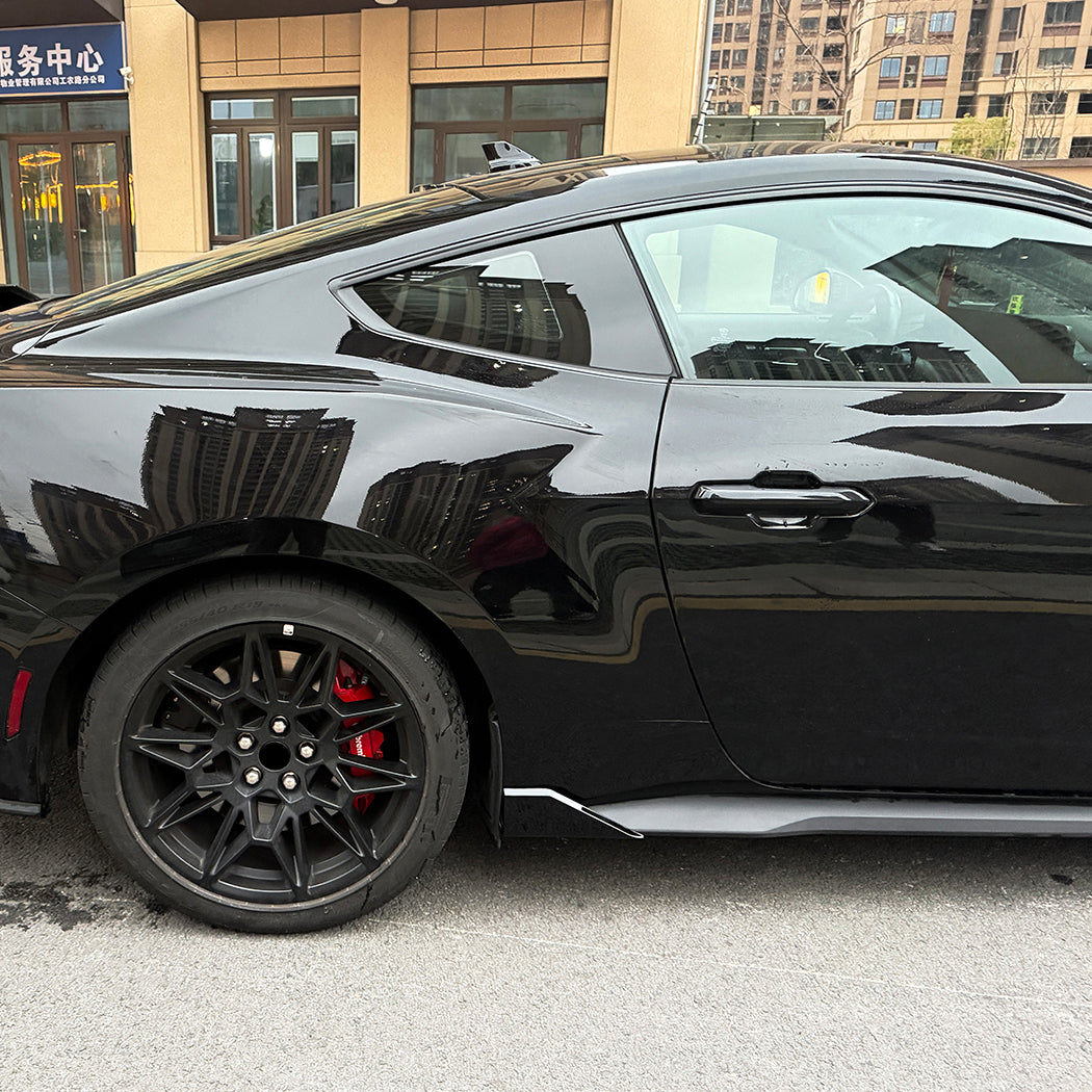 Gloss Black Side Skirts for Ford Mustang S650 MK7 24-Present
