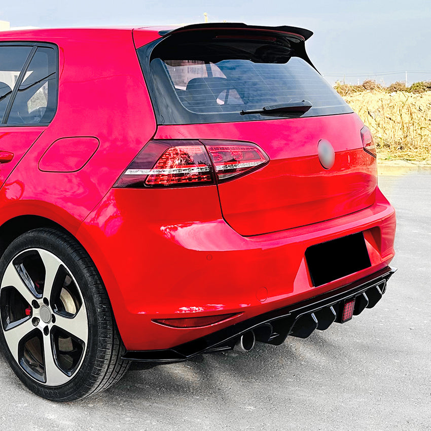 Max Style Gloss Black Diffuser for VW Golf MK7 Standard GTI & GTD 14-16