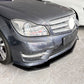 V Style Gloss Black Front Splitter for Mercedes Benz W204 C Class AMG Model 11-14 - Carbon Factory