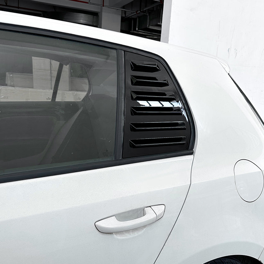 Gloss Black Window Louver Vents for VW Golf MK6 08-12