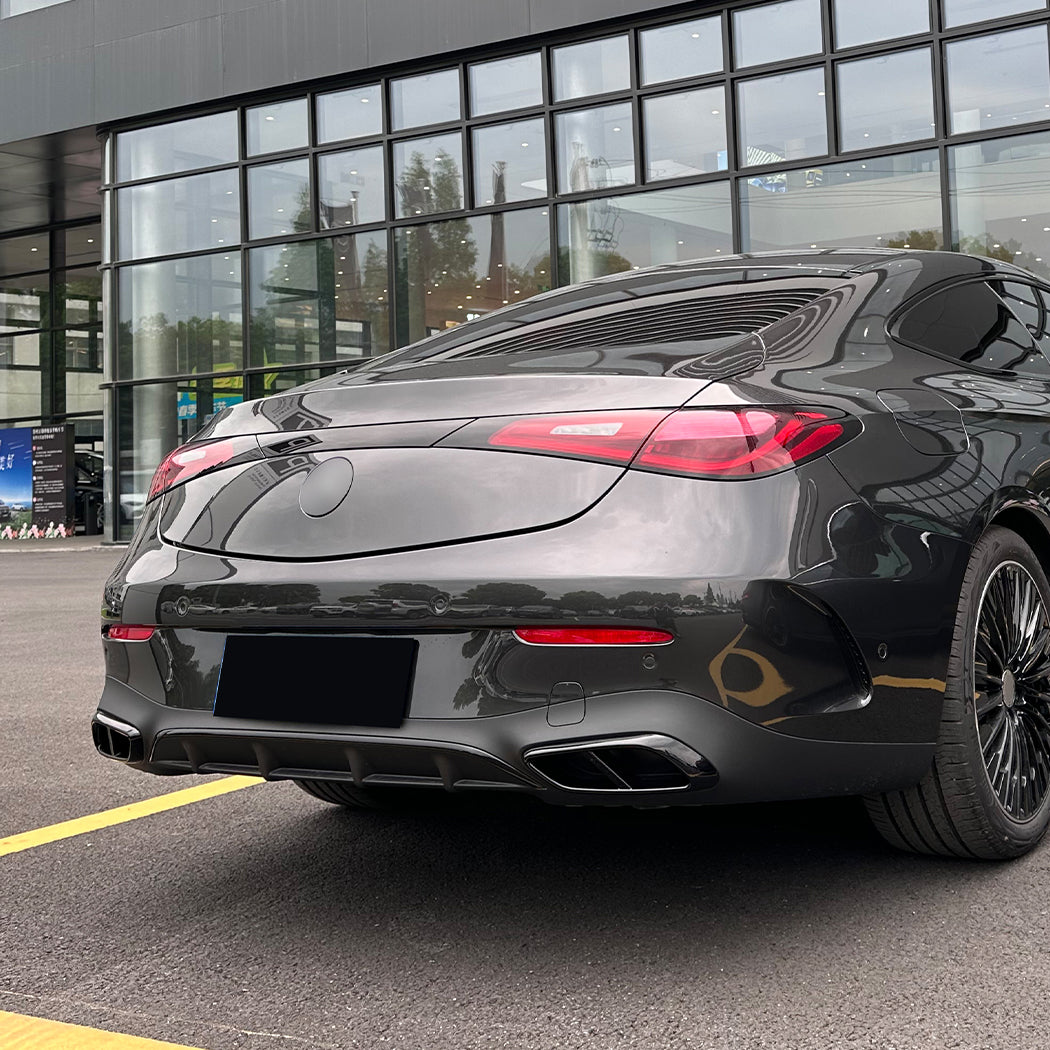 Gloss Black Exhaust Tips Trims for Mercedes Benz C236 GLE 24-Present