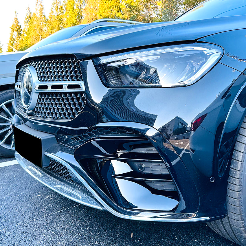 Gloss Black Front Side Trims for Mercedes Benz W167 C167 GLE 24-26
