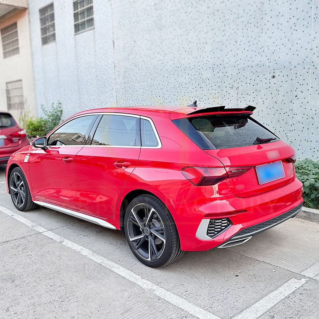 V Style Gloss Black Roof Spoiler for Audi A3 S3 RS3 8Y Sportback 20-Present - Carbon Factory