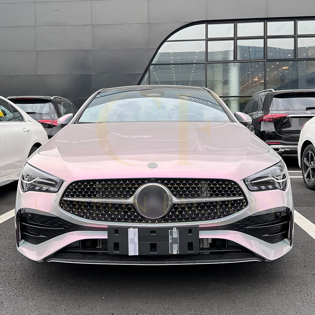 Gloss Black Front Side Trims for Mercedes Benz W118 CLA AMG 24-Present - Carbon Factory