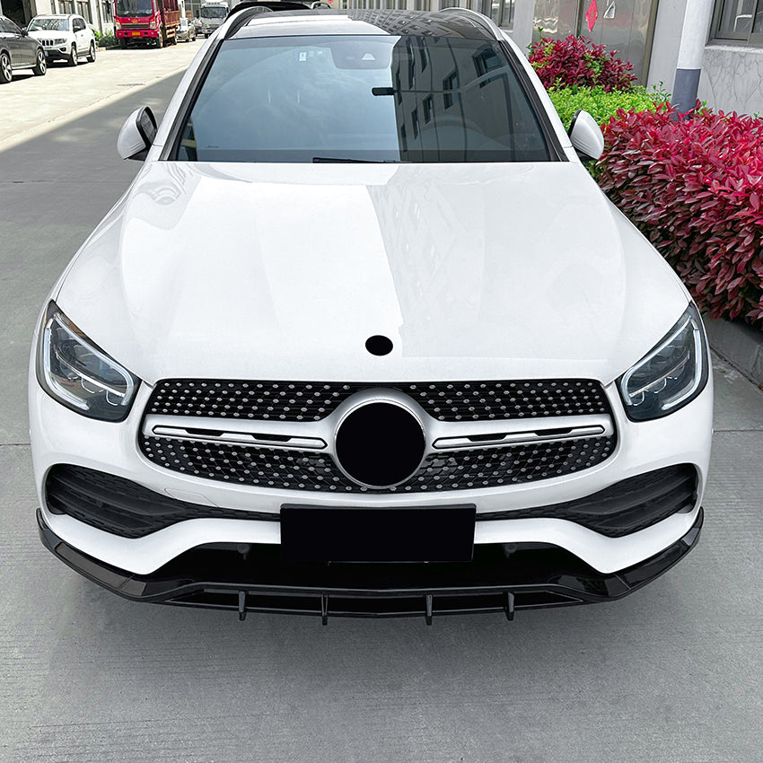 A Style Gloss Black Front Splitter for Mercedes Benz X253 C253 GLC 20-22