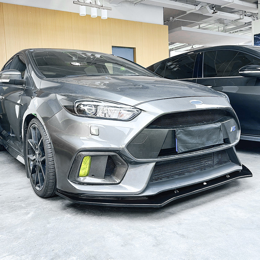 Gloss Black Front Splitter for Ford Focus RS C346 MK3.5 15-18