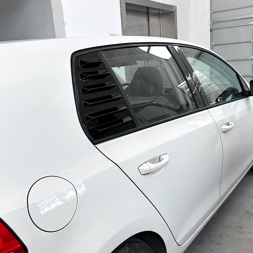 Gloss Black Window Louver Vents for VW Golf MK6 08-12