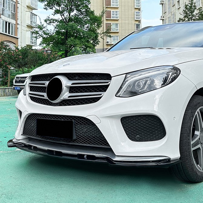 Gloss Black Front Splitter for Mercedes Benz W166 C292 GLE Facelift 16-19