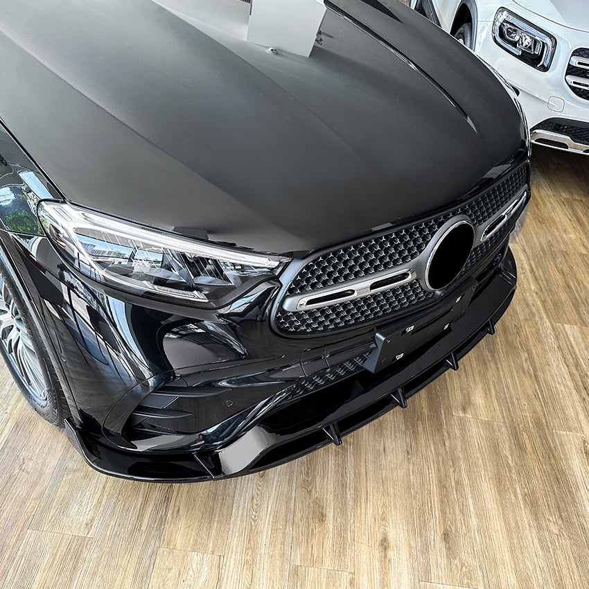 A Style Gloss Black Front Splitter for Mercedes Benz X254 GLC 23-26