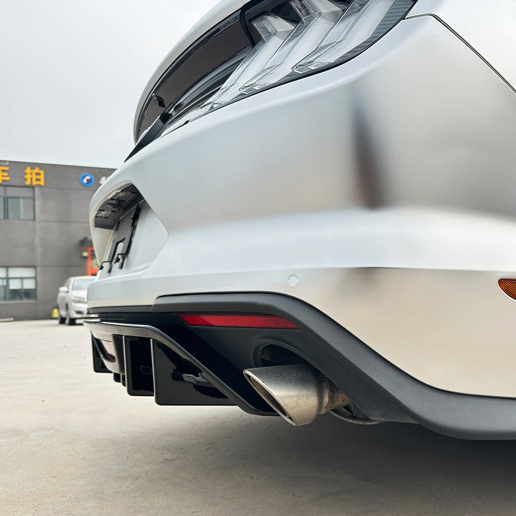 Gloss Black Rear Diffuser for Ford Mustang S550 MK6.5 18-23