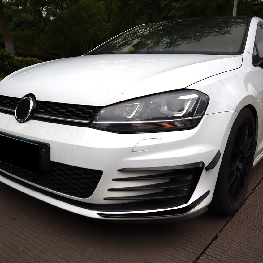 V Style Gloss Black Front Canards for VW Golf MK7 GTI 14-16