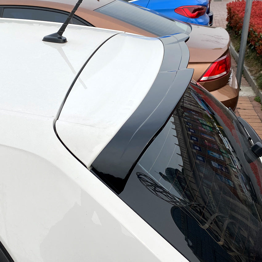 V Style Gloss Black Roof Spoiler for VW Polo MK6 18-26