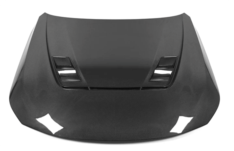 Pre-Preg Carbon fiber bonnet for BMW G87 M2 G42 coupe, showcasing sleek, lightweight carbon fiber design for enhanced performance.