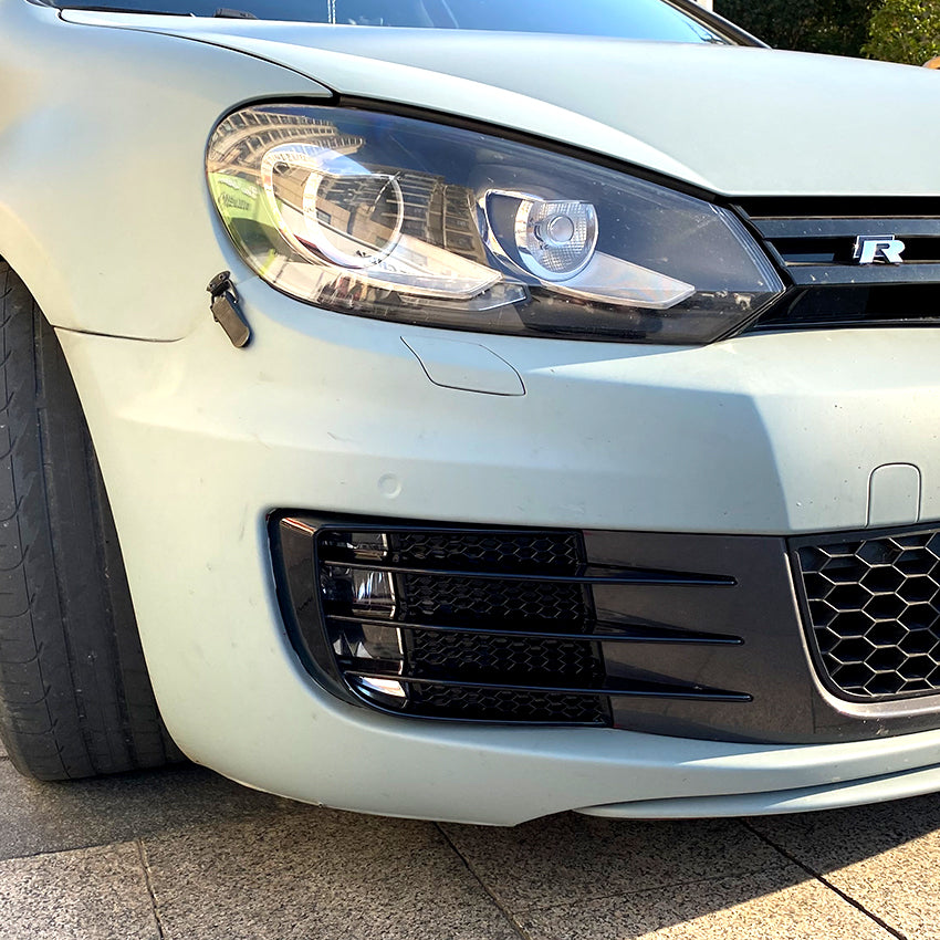 Gloss Black Front Bumper Trims for VW Golf MK6 GTI GTD 08-12