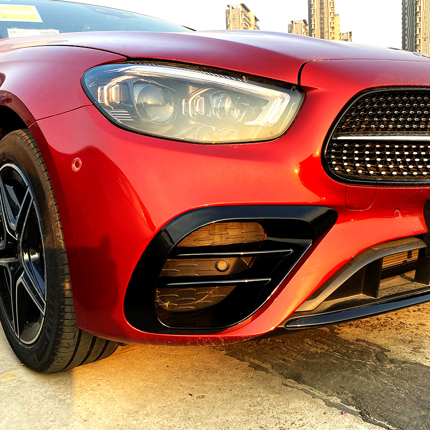Gloss Black Front Bumper Side Grille for Mercedes Benz W213 C238 E Class AMG 21-23 - Carbon Factory