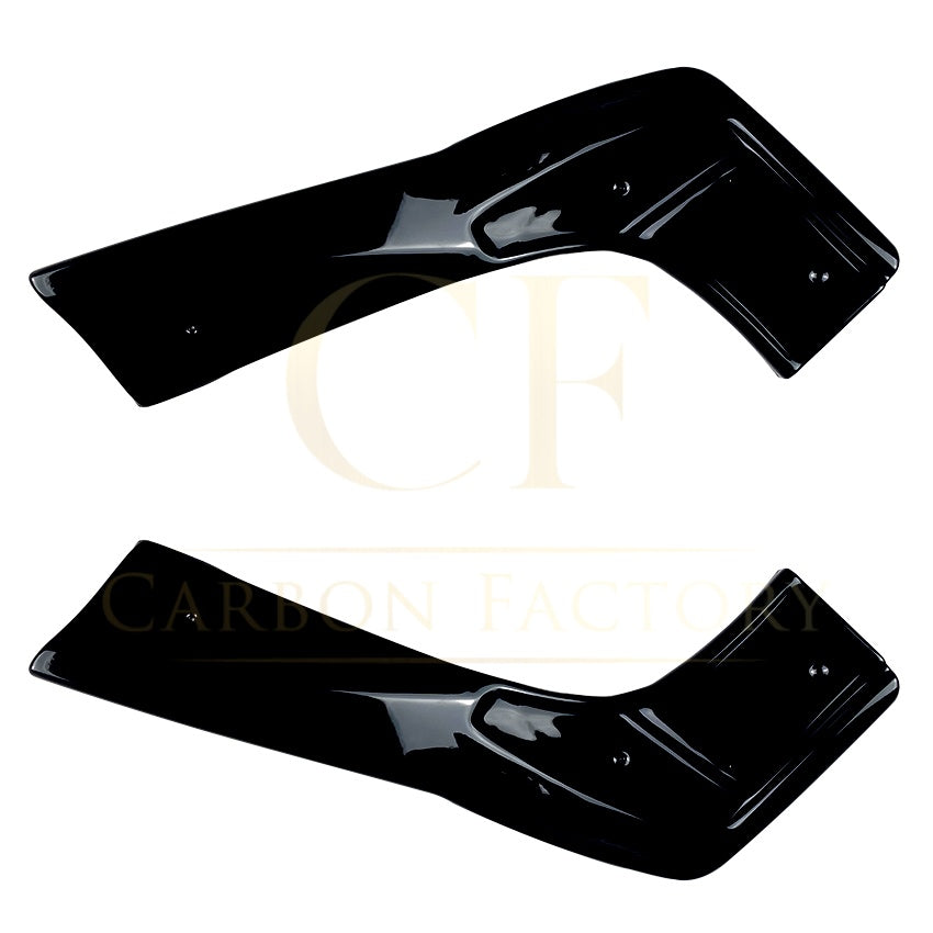 Gloss black rear bumper spats for Mercedes Benz W118 CLA45S 2019-2025 exterior trims, showcasing sleek black finish and precise fit.