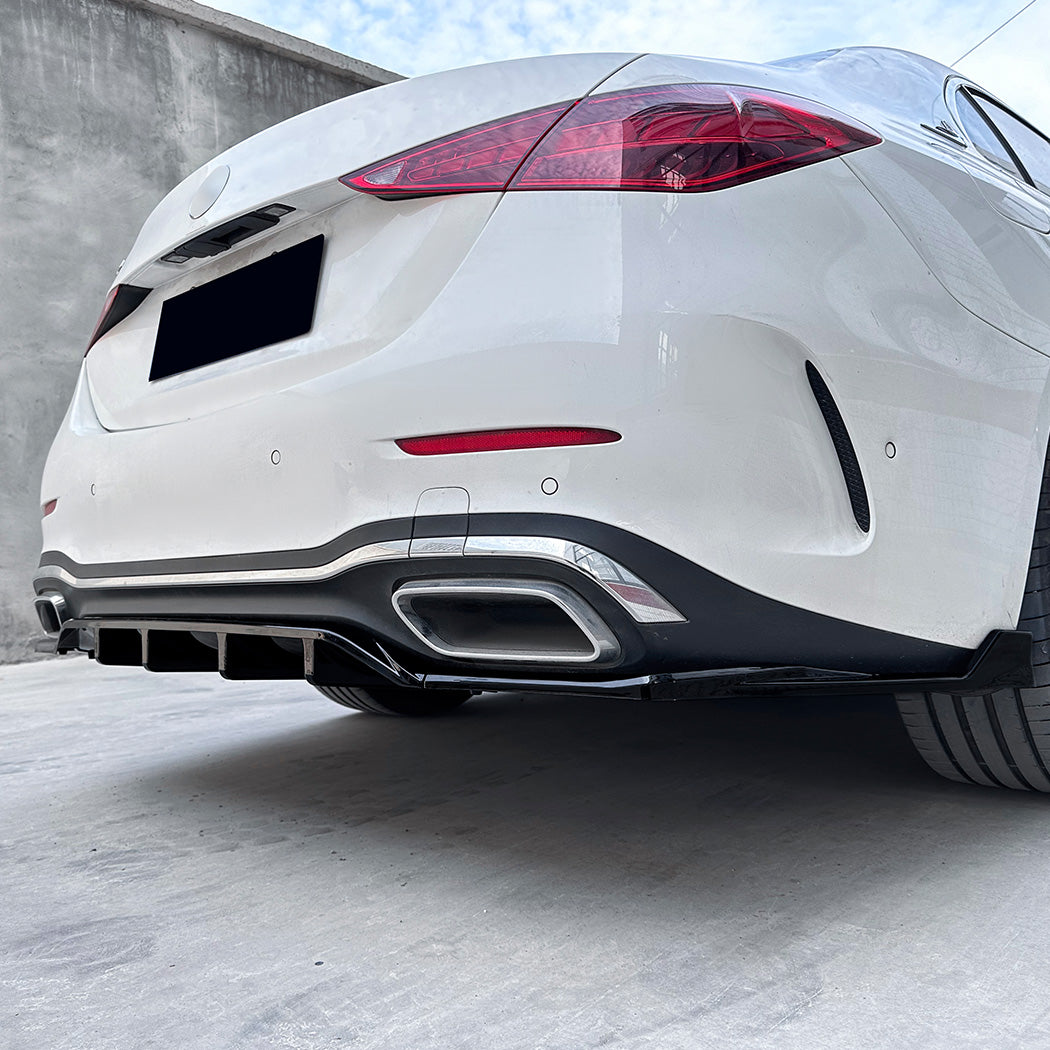 Gloss Black Rear Diffuser Extension for Mercedes Benz W206 C Class 22-Present - Carbon Factory