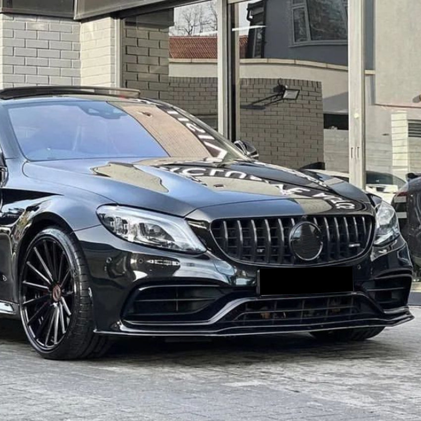 Brabus Style Gloss Black Front Splitter for Mercedes Benz W205 C63 15-22 - Carbon Factory