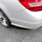 Gloss Black Rear Bumper Spats for Mercedes Benz W204 C Class 08-14 - Carbon Factory