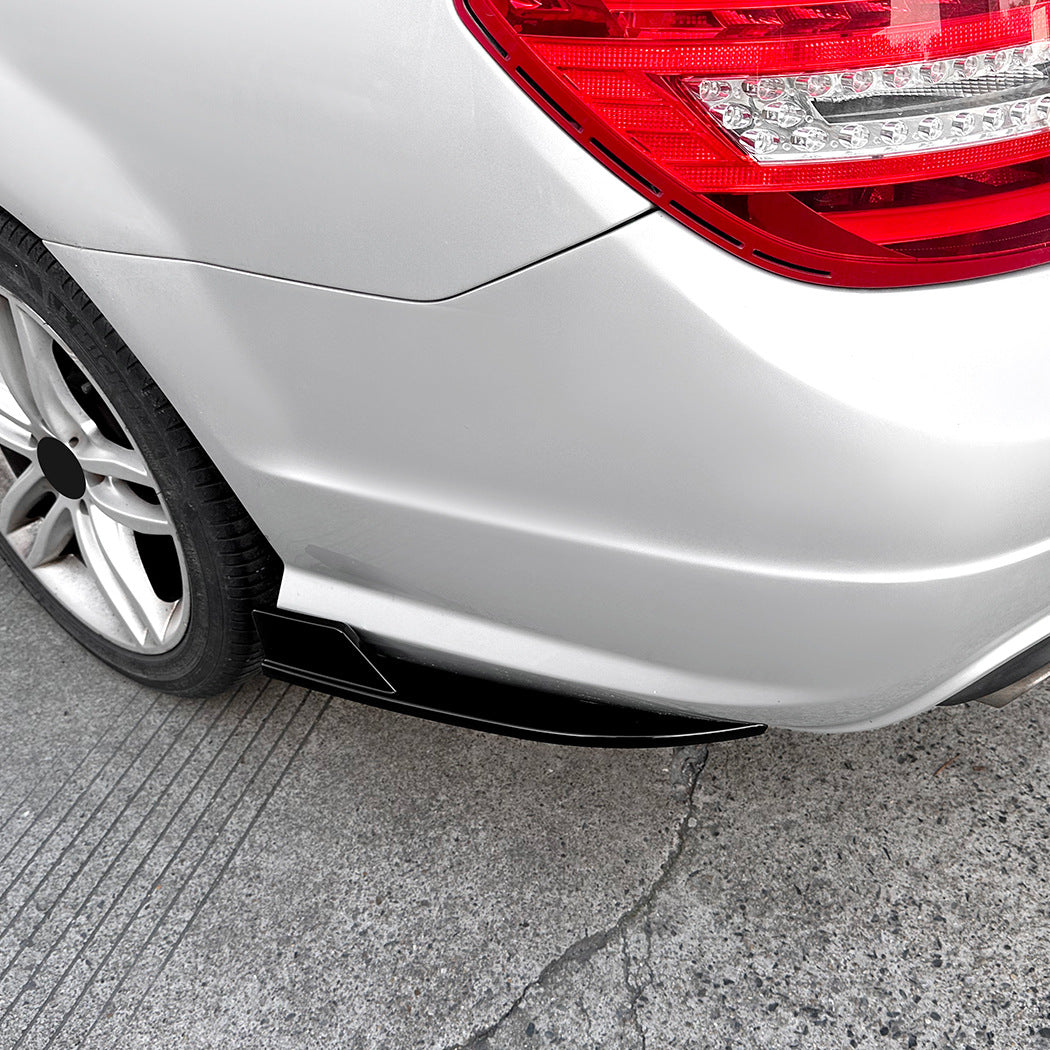 Gloss Black Rear Bumper Spats for Mercedes Benz W204 C Class 08-14 - Carbon Factory
