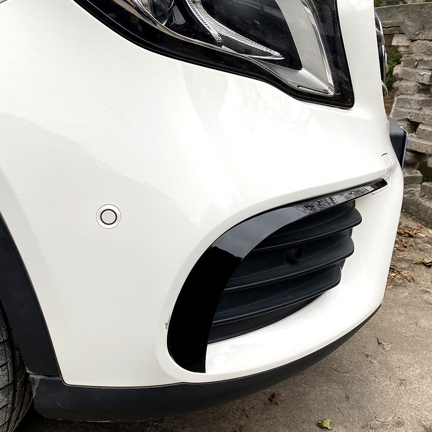 Gloss Black Front Canards for Mercedes Benz X156 GLA 13-19