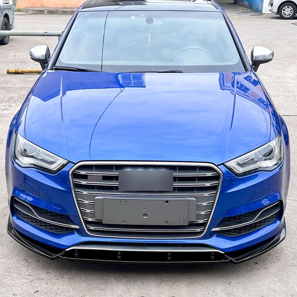 V Style Gloss Black Front Splitter for Audi A3 8V S Line & S3 13-16 - Carbon Factory