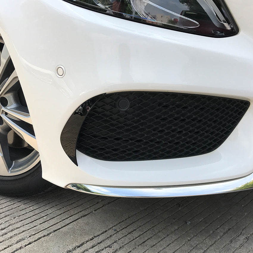 Gloss Black Front Canards (2 pcs) for Mercedes Benz W205 C Class 15-18 - Carbon Factory