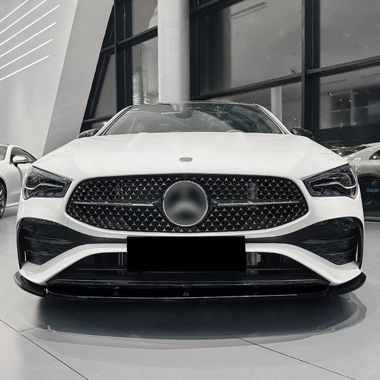 AMG Style Gloss Black Front Splitter for Mercedes Benz W118 CLA 24-Present - Carbon Factory