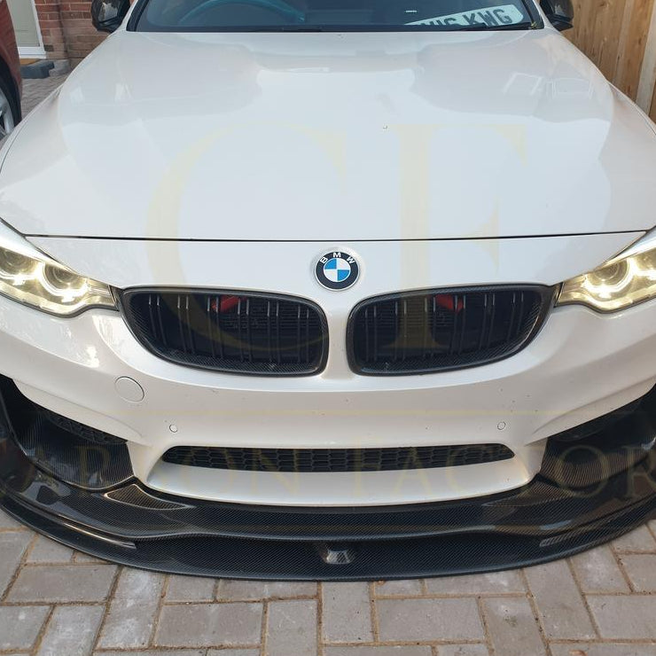 PSM Style Carbon Fibre Front Splitter 2 Pieces for BMW F80 M3 F82 F83 M4 14-20 - Carbon Factory
