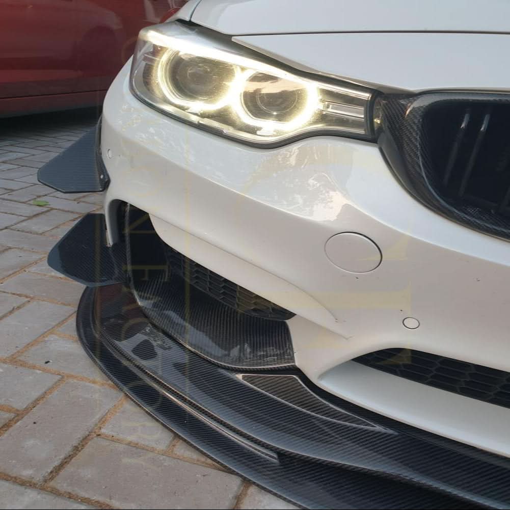 PSM Style Carbon Fibre Front Splitter 2 Pieces for BMW F80 M3 F82 F83 M4 14-20 - Carbon Factory