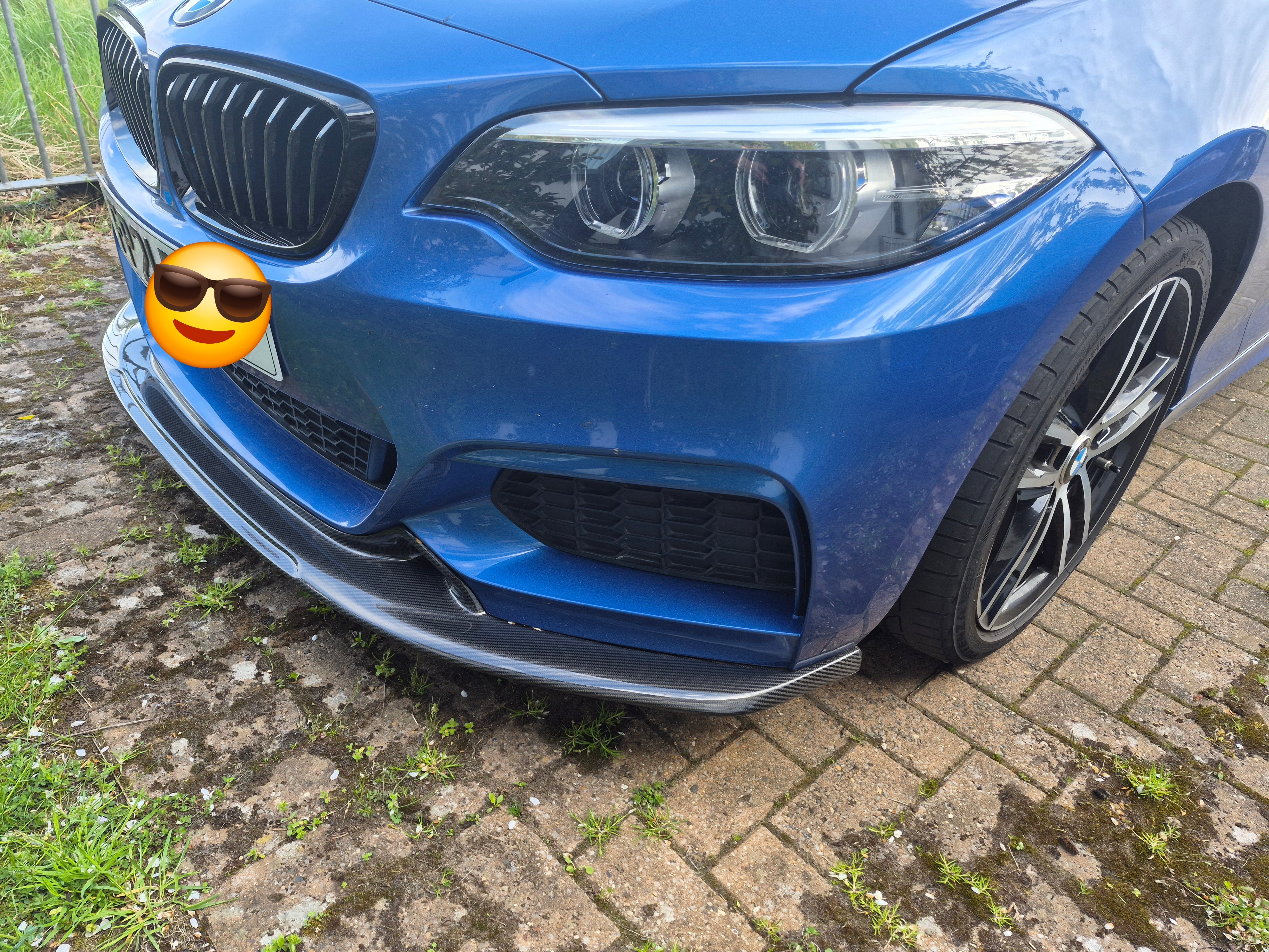 Exo Style Carbon Fibre Front Splitter for BMW F22 2 Series M Sport 14-21 - Carbon Factory
