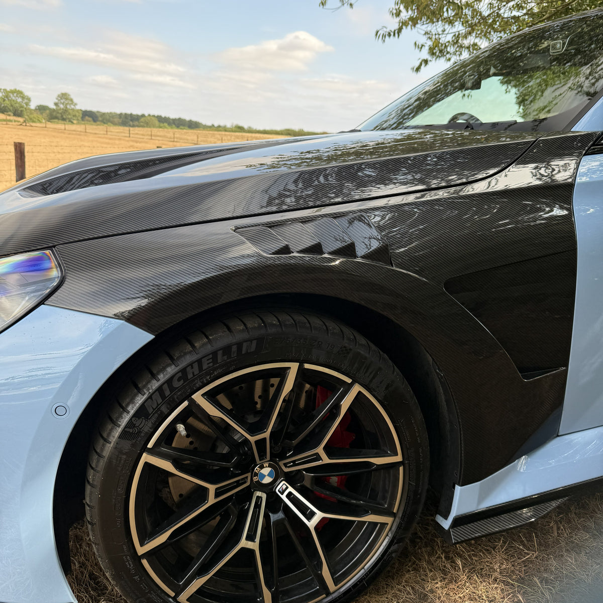 SQ Style Pre-Preg Carbon Fibre Front Wings for BMW G87 M2 23-Present