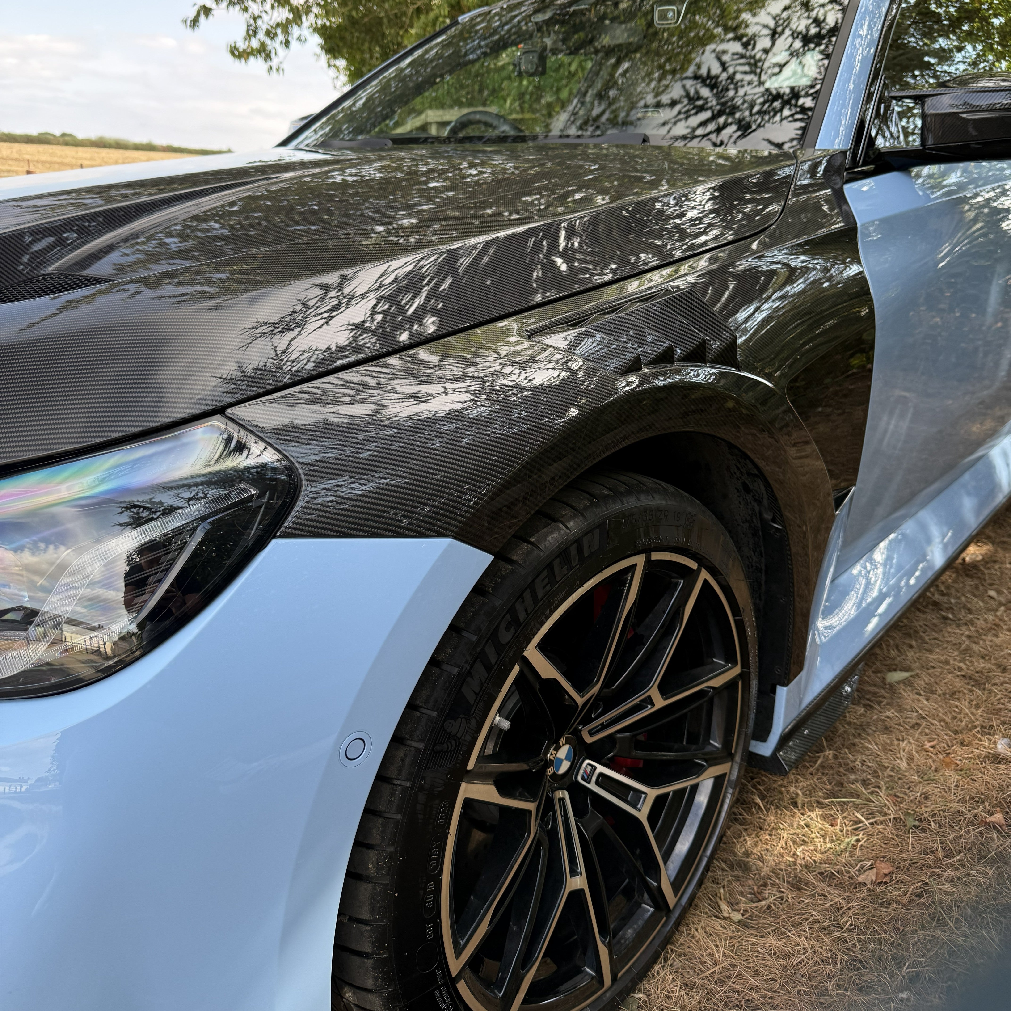 SQ Style Pre-Preg Carbon Fibre Front Wings for BMW G87 M2 23-Present