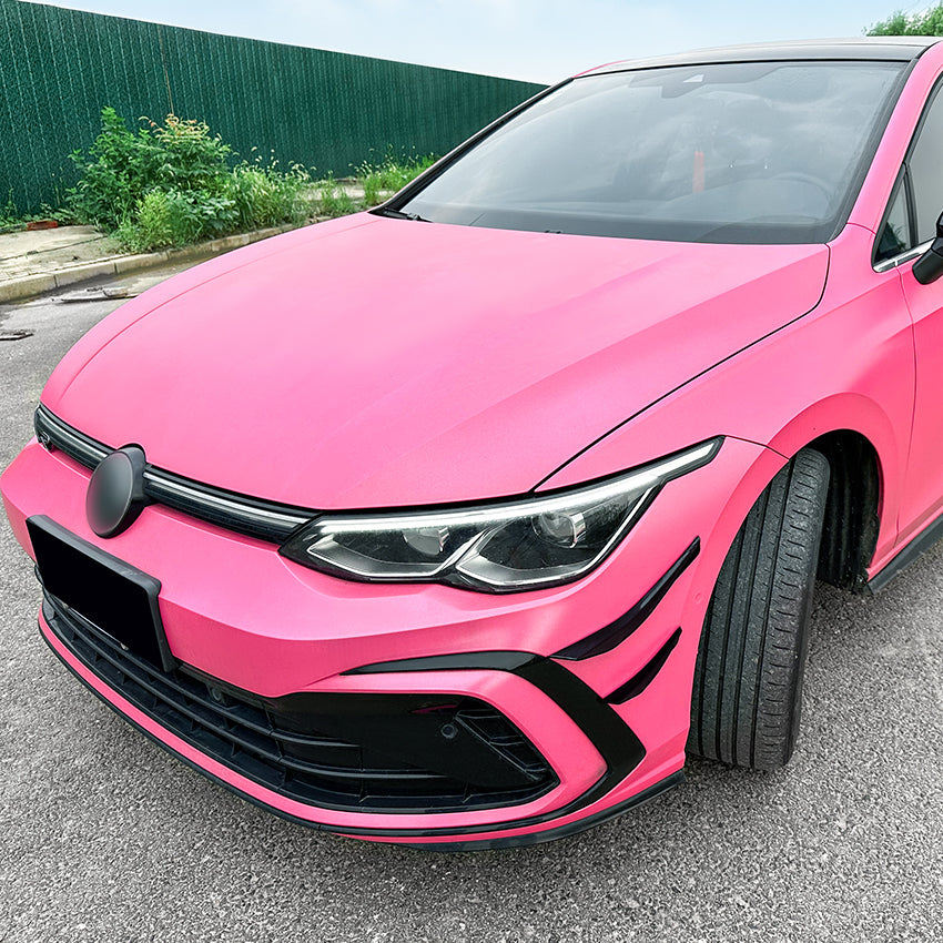 V Style Gloss Black Front Canards for VW Golf MK8 Standard GTI R Line GTD GTE 20-23
