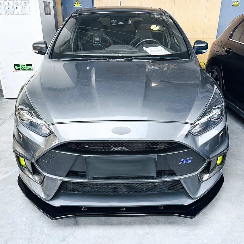Gloss Black Front Splitter for Ford Focus RS C346 MK3.5 15-18