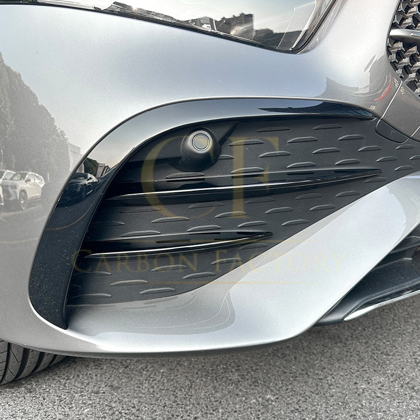 Gloss Black Front Bumper Side Grille Trims for Mercedes Benz W177 A Class AMG & A35 23-25 - Carbon Factory