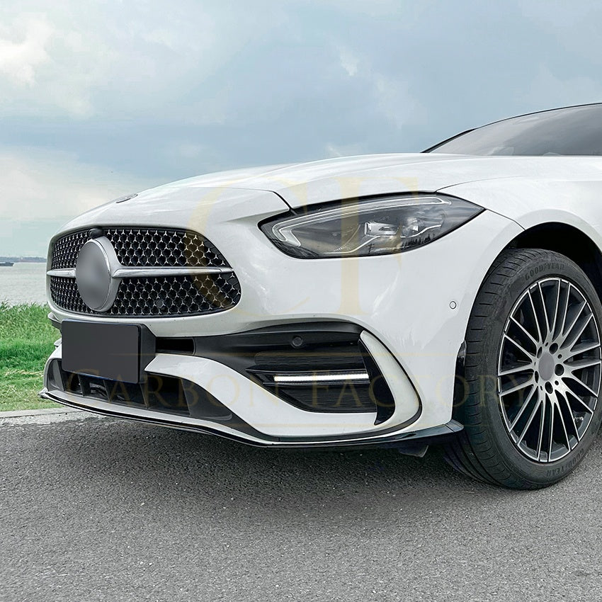 AMG Style Gloss Black Front Splitter for Mercedes Benz W206 C Class 22-Present - Carbon Factory