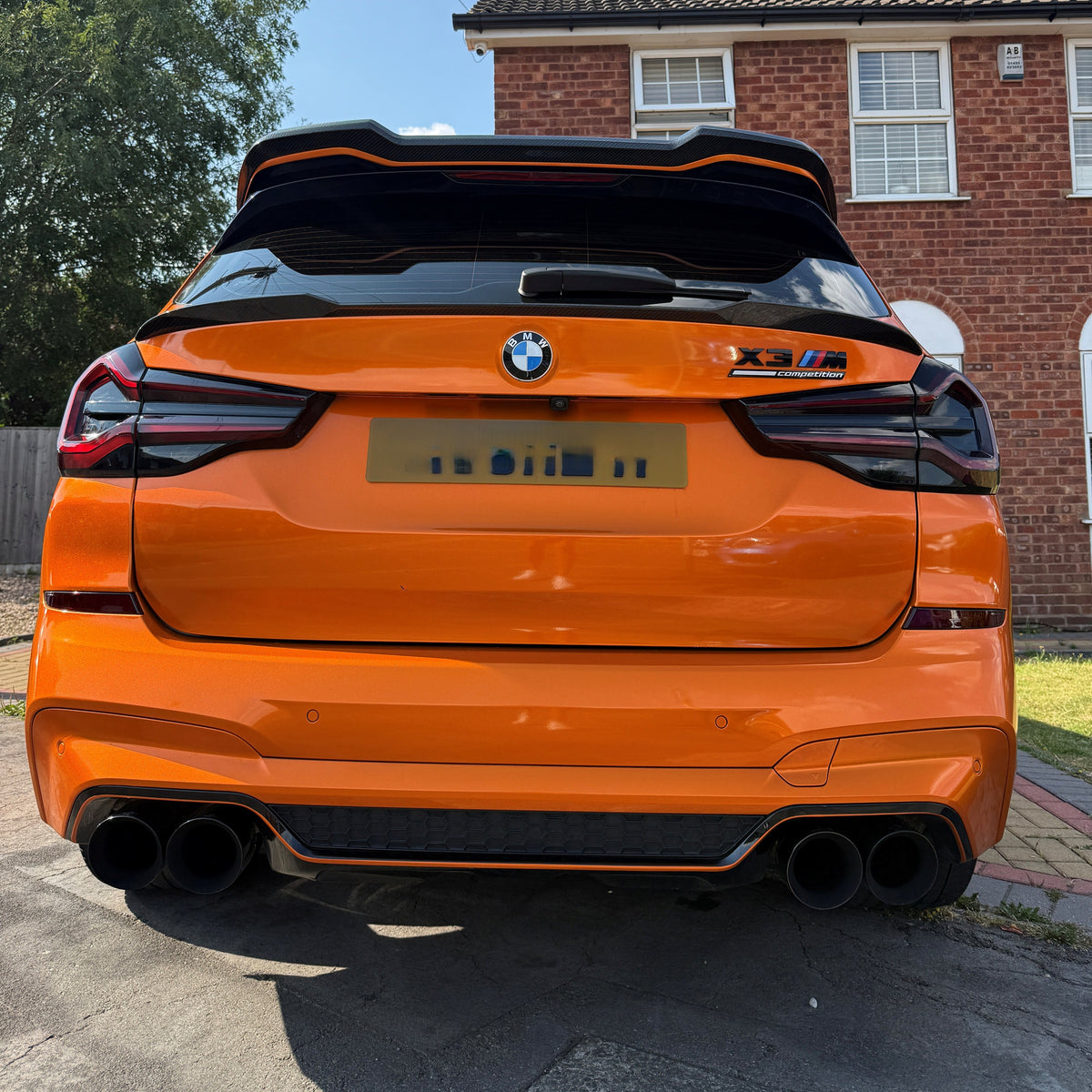 SQ  Style Pre-Preg Carbon Fibre Mid Spoiler for BMW G01 X3 F97 X3M G08 IX3 LCI 22-25
