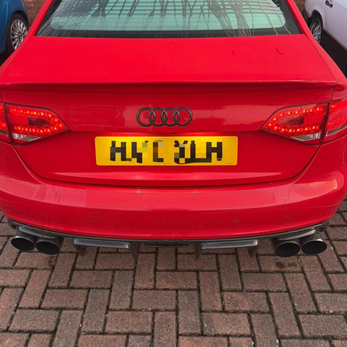 V Style Carbon Fibre Rear Diffuser for Audi S4 A4 S Line B8 08-12