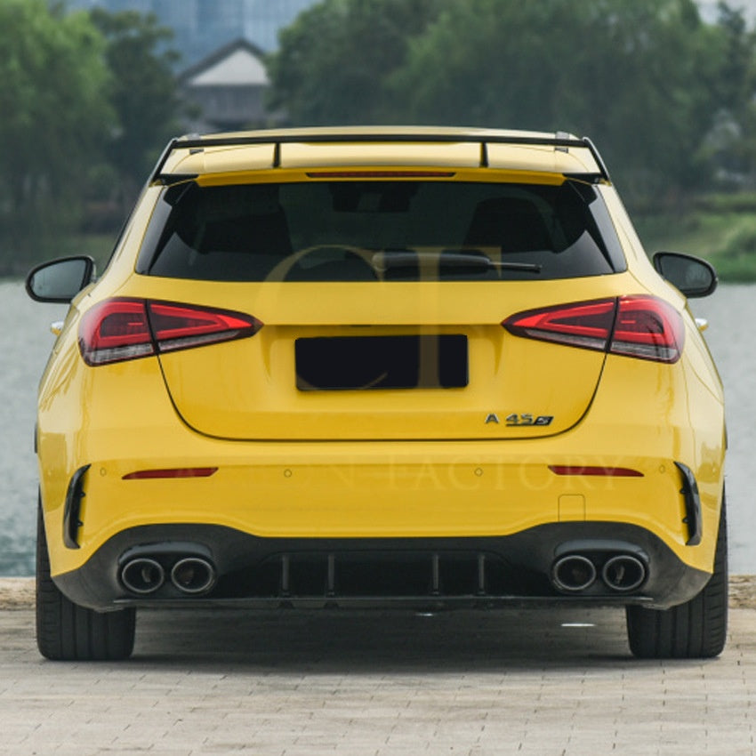 A45 Style Rear Diffuser & Exhaust Tips for Mercedes Benz W177 A Class 18-25
