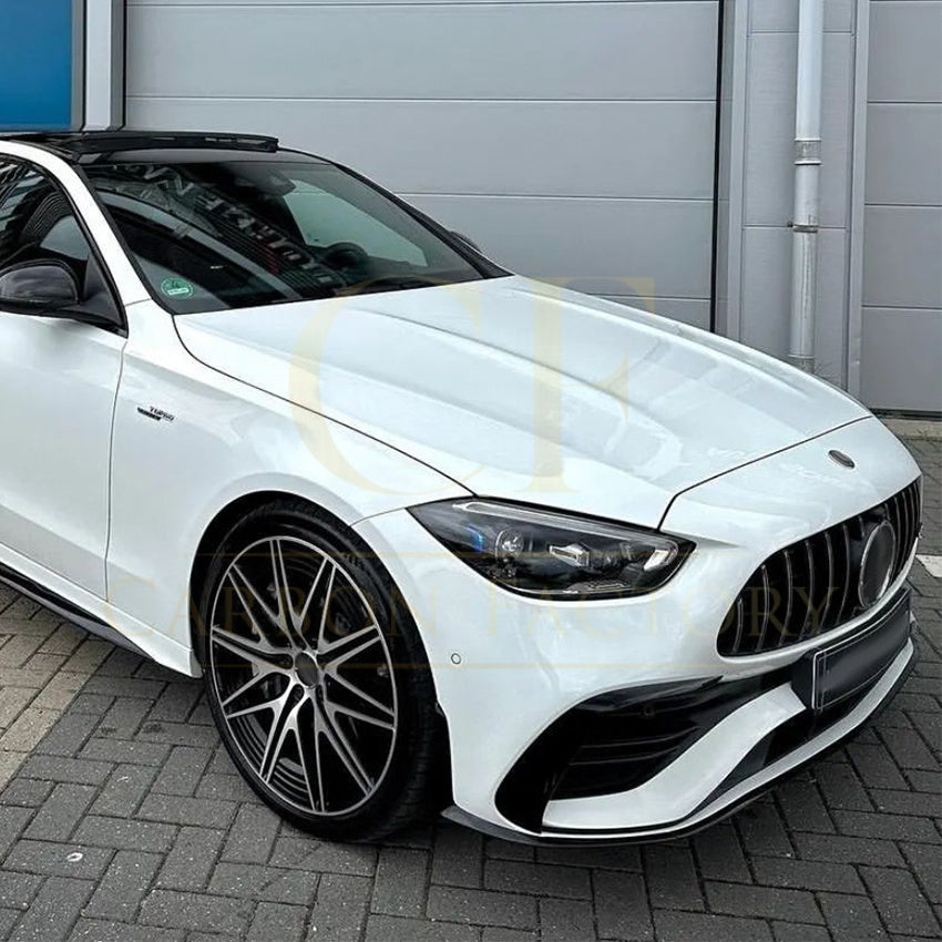 AMG Style Gloss Black Front Splitter for Mercedes Benz W206 C Class 22-Present - Carbon Factory