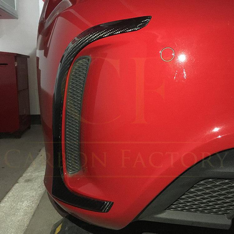 2PCS/SET Rear Bumper Vents Exterior Trims for Mercedes A-Tlass W176 A45 AMG 14-15-Carbon Factory