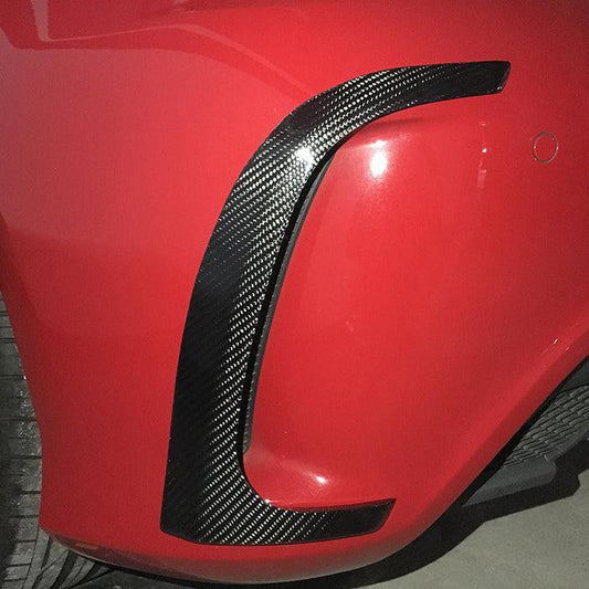 2PCS/SET Rear Bumper Vents Exterior Trims for Mercedes A-Tlass W176 A45 AMG 14-15-Carbon Factory